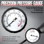 NailHsing Bike Floor Pump with Gauge: 160 PSI High Pressure Bicycle Pumps - 3 Valve Adapters - Suitable for Road/Mountain Bike Tires, Motorcycles, Balls, and Inflatable Toys