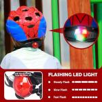 Atphfety Kids Toddler Bike Helmet, Adjustable Boys Girl Helmets from Baby to Children(Age 1-8), Multi Sports for Bicycle Skate with LED Light (Red Spider, S:50 cm - 54cm/19.7-21.2 inch)