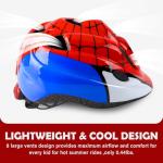 Atphfety Kids Toddler Bike Helmet, Adjustable Boys Girl Helmets from Baby to Children(Age 1-8), Multi Sports for Bicycle Skate with LED Light (Red Spider, S:50 cm - 54cm/19.7-21.2 inch)