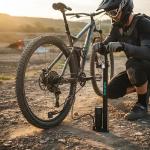 NailHsing Bike Floor Pump with Gauge: 160 PSI High Pressure Bicycle Pumps - 3 Valve Adapters - Suitable for Road/Mountain Bike Tires, Motorcycles, Balls, and Inflatable Toys