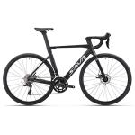 SAVADECK Carbon Disc Road Bike, Integrated Design Racing Bicycle Carbon Frame Carbon Fork with Shimano SORA R3000 Derailleur System 18 Speed Disc Brake Road Bike for Men or Women(Black,54cm)