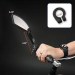 Bike Mirror for Handlebars – Adjustable 360° Bicycle Rear View Mirror, Wide-Angle Shatterproof Glass, Durable Handlebar Mounted Bike Mirror for Road, Mountain & E-Bikes – Safety Cycling Mirror