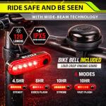 BLITZU Rechargeable Bike Lights & Reflectors Set