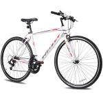 WEIZE 700C Hybrid Bike for Adults, 14 Speed Road Bike, City Commuter Bicycle with Caliper Brakes, High-Carbon Steel Racing Adult Bike, Urban Adult Bicycle for Men and Women, White