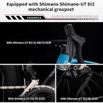 SAVADECK SLR8-Ultegra Full Carbon Road Bike with Shimano 105 R8170 24S Set for Adults, (Wave Pattern(W45), Blue, 52cm)