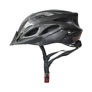 UPANBIKE Adult Bike Helmet - Adjustable One-Piece for Men and Women - Head Safety Protection for Mountain and Road Biking (Carbon Black)