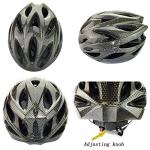 UPANBIKE Adult Bike Helmet - Adjustable One-Piece for Men and Women - Head Safety Protection for Mountain and Road Biking (Carbon Black)