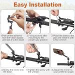 Foldable mirror for mountain bikes, 360-degree rotatable mirror, Bicycle Mirrors for Handlebars with Retractable & 360 ° Adjustable Lens（Left）