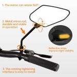 Homieway 2PCS Bike Mirrors for Handlebar Mount, Bike Rear View Mirror, HD Glass Bicycle Mirrors for E-bike, Mountain Bike, City Bikes & Scooter (Left&Right 0.87-0.98")