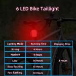 1500 Lumens Bike Lights for Night Riding,Runtime 10+ Hours,USB-C Rechargeable Bicycle Lights Front and Back,4+5 Light Modes,Easy to Install for Men Women Kids Road Cycling
