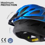 LUMDEER GENERUP Adult Bike Helmet 3 in 1 with Visor & Lights & Goggles - Certified Bicycle Helmet Lightweight Premium Quality, Adjustable Dial & Straps, Interior Padding, Air Vents for Men Women