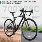 YITAHOME 700C Road Bike, 21 Speed Commuter Bicycle for Men Women, Lightweight Aluminum Frame Racing Bike, Adult Bicycle with Dual Disc Brake