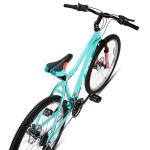 HH HILAND 26 Inch Mountain Bike for Women, 18 Speeds Gear, Front Suspension Fork, Aluminum Frame MTB, Adult Ladies Bicycle, Green