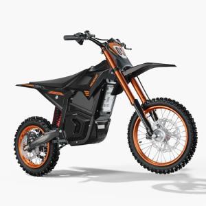 RiderX Electric Dirt Bike for Adults Teens, 3000W Brushless 220Nm Motor - 45° slope, 38 MPH, 48V/23.5Ah Removable Battery, Dual Hydraulic Brakes & Full Suspension Electric Motorcycle for Age 13+,Black