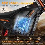 RiderX Electric Dirt Bike for Adults Teens, 3000W Brushless 220Nm Motor - 45° slope, 38 MPH, 48V/23.5Ah Removable Battery, Dual Hydraulic Brakes & Full Suspension Electric Motorcycle for Age 13+,Black