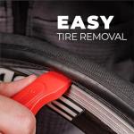 Gorilla Force Bike Tire Levers Set of 4, Easy-to-Use Bicycle Tire Levers Tool Set for Removal, Changing, and Repair – Strong No-Scratch Plastic for Road, MTB, and Mountain Kits (Lava Red)