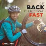 Gorilla Force Bike Tire Levers Set of 4, Easy-to-Use Bicycle Tire Levers Tool Set for Removal, Changing, and Repair – Strong No-Scratch Plastic for Road, MTB, and Mountain Kits (Lava Red)