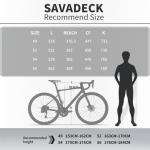 SAVADECK Carbon Road Bike,Lightweight Full Carbon Racing Bicycle with Shimano R7120 24S Shift Groupset and Hydraulic Oil Disc Brake Bike
