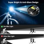 HAARAY Bike Front Lights for Night Riding with RGB Side Lights & Light Sensor, 5+10 Modes 2400mAh USB-C Rechargeable Bicycle Lights 360°Rotatable, Super Bright LED Bike Headlight Waterproof