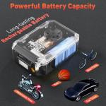 Tire Inflator Portable Air Compressor - Air Pump for Car Tires Dual Mode 9000mAh & 12V DC, 150PSI Electric Bike Tire Pump with Pressure Gauge for Bicycle Motorcycle Ball, Father Day Gifts for Dad