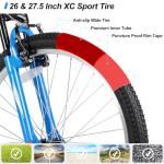 HH HILAND 27 Inch Mountain Bike, Mens Womens MTB with 18 Speeds, High-Tensile Steel Frame, V Brake, Hardtail Bicycle for Adults Gray