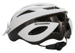 Schwinn Thrasher Helmet for Adults, White, Size 58-62 cm for Riders Ages 14+, Lightweight Microshell, Adjustable Dial and Straps, Interior Padding, 20 Air Vents, Removable Visor, Adult Bike Helmet