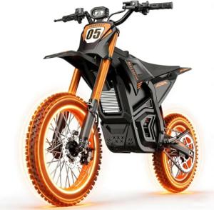 Electric-Dirt-Bike for Adults with Peak-3000W Mid-Mount Motor 48V 21AH Battery Max 34MPH, Dual Hydraulic Brakes, Adult Electric-Mountain-E-Bike Motorcycle with Fat Tire for Snow, Sand and Commuting