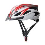 UPANBIKE Adult Bike Helmet - One-Piece Adjustable, Head Safety Protection for Mountain & Road Bike (Red+White)