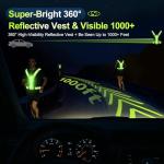 Mpijceu LED Reflective Vest Running Gear – High Visibility Rechargeable Light Up Vest for Night Running, Cycling & Walking | Adjustable Safety Vest for Men & Women