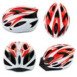 UPANBIKE Adult Bike Helmet - One-Piece Adjustable, Head Safety Protection for Mountain & Road Bike (Red+White)