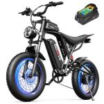 GugoIs Electric Bike for Adults,Peak 1000W Motor,Up to 30Mph, 25-45 Miles Dirt Ebike,20" Fat Tire Electric Motorcycle with 48V 15.6A Battery UL 2849 Tested,7-Speed E Bike