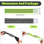 AOZUO 6Pcs High Visibility Reflective Bands, Elastic Ankle Straps Wristbands Reflective Arm Bands for Night Walking Reflective Gear for Bike Pants Cuff Clip Cycling Running Jogging Outdoors Hiking