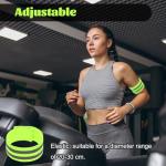 AOZUO 6Pcs High Visibility Reflective Bands, Elastic Ankle Straps Wristbands Reflective Arm Bands for Night Walking Reflective Gear for Bike Pants Cuff Clip Cycling Running Jogging Outdoors Hiking