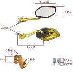 Nakazawa Bicycle Mirrors for Handlebars 2 Pack, Bike Mirrors for Electric Bike,Enhance Safety with Bicycle Mirrors Handlebar Mount,Ideal Bike Mirrors for Handlebars(Yellow)