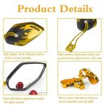 Nakazawa Bicycle Mirrors for Handlebars 2 Pack, Bike Mirrors for Electric Bike,Enhance Safety with Bicycle Mirrors Handlebar Mount,Ideal Bike Mirrors for Handlebars(Yellow)