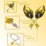 Nakazawa Bicycle Mirrors for Handlebars 2 Pack, Bike Mirrors for Electric Bike,Enhance Safety with Bicycle Mirrors Handlebar Mount,Ideal Bike Mirrors for Handlebars(Yellow)