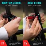 Bike Tail Light 2 Pack - Easy Bicycle Rear Light Installation - USB C Rechargeable Bike Lights for Night Riding - 18 Hour Max - Bicycle Brake Safety - 4 Modes LED (Luces para Bicicleta)