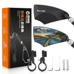 WEST BIKING Anti-Glare Handlebar Bike Mirror - Bike Rear View Mirror With Retractable & 360 ° Adjustable Lens, Foldable Bicycle Mirror For 20-23mm Handlebar (2PCS)