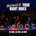 Activ Life Bike Wheel Lights - Night Visibility & Bike Wheel LEDs - Christmas Night Riding Bicycle Lights - Festive Stocking Stuffers - Bicycle Accessories - Multicolor, Pack of 2