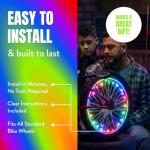 Activ Life Bike Wheel Lights - Night Visibility & Bike Wheel LEDs - Christmas Night Riding Bicycle Lights - Festive Stocking Stuffers - Bicycle Accessories - Multicolor, Pack of 2