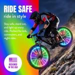 Activ Life Bike Wheel Lights - Night Visibility & Bike Wheel LEDs - Christmas Night Riding Bicycle Lights - Festive Stocking Stuffers - Bicycle Accessories - Multicolor, Pack of 2