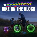 Activ Life Bike Wheel Lights - Night Visibility & Bike Wheel LEDs - Christmas Night Riding Bicycle Lights - Festive Stocking Stuffers - Bicycle Accessories - Multicolor, Pack of 2