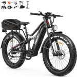 FREESKY 2500W BAFANG Motor Electric Bike for Adults, 48V 30Ah Removable Battery Ebike 120 Miles, 38+MPH, 26" Fat Tire Mountain E Bike, Full Suspension Bike, UL 2849 Certified by TÜV(Ultimate Kits)