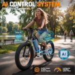 FREESKY 2500W BAFANG Motor Electric Bike for Adults, 48V 30Ah Removable Battery Ebike 120 Miles, 38+MPH, 26" Fat Tire Mountain E Bike, Full Suspension Bike, UL 2849 Certified by TÜV(Ultimate Kits)