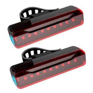 2 Pack LED Bike Tail Light,1200mAh Runtime 50 Hours,USB Rechargeable Bicycle Rear Light,IPX5 Waterproof,5 Light Modes for Adults Kids Men Women Road Mountain