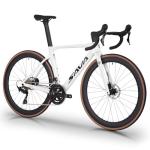 SAVADECK Carbon Fiber Road Bike, Hydraulic Oil Disc Bike with Carbon Fiber Frame and Wheelset, Lightweight Full Carbon Racing Bicycle with Shimano R7120 24S Shift Set for Adults(White,51cm)