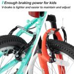 HH HILAND 20 Inch Mountain Bike for Kids Aged 5-12, Lightweight Aluminum Children MTB with Lock-Out Suspension Fork, 7 speeds Gears, Youth Bicycle for Boys Girls Green