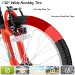 HH HILAND 20 Inch Mountain Bike for Kids Aged 5-12, Lightweight Aluminum Children MTB with Lock-Out Suspension Fork, 7 speeds Gears, Youth Bicycle for Boys Girls Green