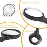 PUYUEYAO Bike Mirror for Handlebar, Adjustable Bicycle Mirror Handlebar Mount, Wide angle rear View shockproof convex mirror for Safe Cycling, Easy Installation, (1 Black-round)