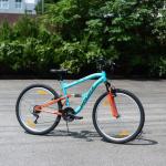 HH HILAND Full Suspension Mens Mountain Bike, 18 Speed, 26 Inch Wheel, Dual V Brake Bike for Men Womens Adult Bicycle